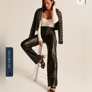 Abercrombie & Fitch, vegan Leather straight leg Pants